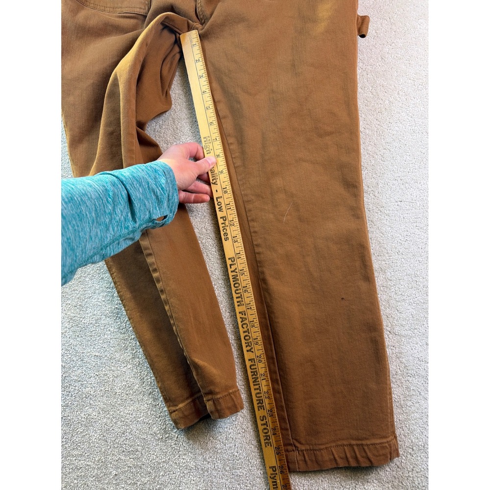 Judy Blue Carpenter Pants Women 15 (Fits 34x26) Brown Slim Fit High Rise Utility - Picture 7 of 8